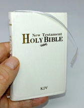 Holy Bible The New Testament KJV Red-Letter White Mini-Pocket Version - £11.31 GBP