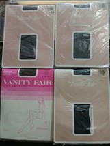 Lot Of 4 Vintage Vanity Fair Queen Size 1X Pantyhose Coffee (Brown) Grey Black - £7.10 GBP