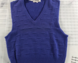Vintage Sheridan Unique Inc. Sweater Vest Womens Large Purple Knit Wool ... - £23.35 GBP