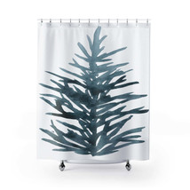 Watercolor Christmas Tree Stylish Design 71&quot; x 74&quot; Elegant Waterproof Shower Cur - £56.02 GBP