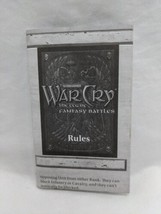 Warhammer War Cry The CCG Of Fantasy Battles Foldout Rules - £6.18 GBP