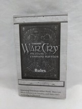 Warhammer War Cry The CCG Of Fantasy Battles Foldout Rules - $7.91