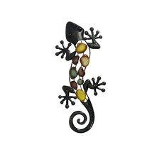 Handmade Big Metal Gecko Wall Decoration for Home and Garden Outdoor Statues Scu - $59.67