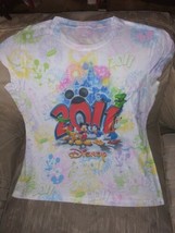 Disney 2011 Women XL 15/17 T Shirt 100% Polyester Fireworks Mickey Mouse... - £22.15 GBP