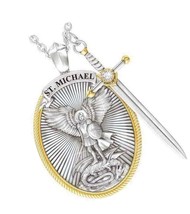 Archangel St. Michael Steel Pendant | Amulet Saint - £49.00 GBP