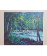 Original painting, acrylic paint, canvas, nature scenery, forest, trees,... - £337.70 GBP
