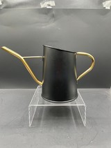 Black and Gold Tone Metal Plant Watering Can Long Spout Watering Can Pla... - £10.23 GBP