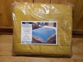 Vintage SpringCrest 100% Nylon Napped Thermal Blanket 72x90 Twin Mustard Yellow - £90.73 GBP