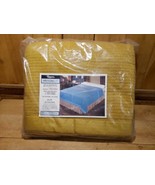 Vintage SpringCrest 100% Nylon Napped Thermal Blanket 72x90 Twin Mustard... - £91.67 GBP