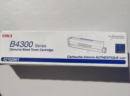 Genuine OKI Toner Printer Cartridge B4300 Black Mono Used Partial 42102901 - $9.89