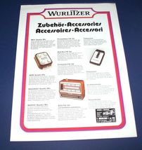 Wurlitzer Original Jukebox FLYER Vintage German Phonograph Music Sales S... - $20.24