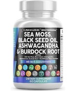 Sea Moss 3000mg Black Oil 2000mg Ashwagandha 1000mg Turmeric 1000mg Blad... - $56.90