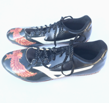 Mizuno Track Sprint Athletic Shoes Womens sz 9 Black Orange Lace Up - £6.46 GBP