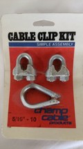 5/16&quot; Cable (Clip) Clamp Set (Qty. of 2) For 5/16&quot; Wire Rope (Includes T... - $148.93 MXN
