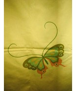 Vintage HANAE MORI Japanese Designer Yellow Butterfly Pillowcase Lovely ... - $397.10 MXN