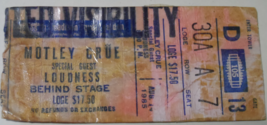 MOTLEY CRUE 1985 Original Ticket Stub NY Madison Square Gardens Loudness... - £10.00 GBP