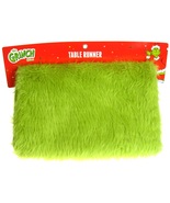 Ruz Licensed Dr. Seuss&#39; The Grinch Christmas Faux Fur Green Table Runner... - £39.08 GBP