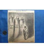 World War 2 WW2 Comic Sketch ORIGINAL From newsprint - OMINOUS REVIEW - $27.78 CAD