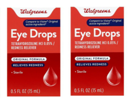 Walgreens Relieves Redness Eye Drops 0.5 Fl Oz Original Formula Pack of ... - £11.79 GBP
