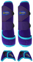 Horse  Medium Professional Equine Sports Medicine Splint Bell Boots 4125B - $59.39