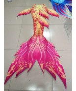 Yellow Realistic Mermaid Tails for Swimming for Adult and Kids Custom Gift - $109.74 CAD