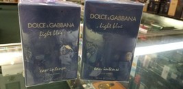 Dolce &amp; Gabbana Light Blue Eau Intense 1.6 3.3 Oz 50 100 Ml Him Men Rare Sealed - £70.76 GBP+