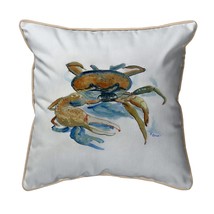 Betsy Drake Fiddler Crab Extra Large 22 X 22 Indoor Outdoor White Pillow - £46.70 GBP