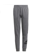 Adidas Boys Core Badge 3 Stripes Joggers Charcoal Grey Size M New With Tags - £25.70 GBP