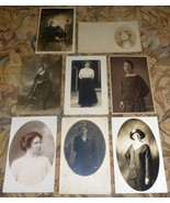 Lovely Ladies &amp; Otherwise (8) Pre-1920 RPPC Real Photo Postcards Group Lot - $12.25