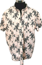 Arizona Jeans Co. Shirt Men&#39;s Size XXL Mynah Birds Tropical Button Front SS - £12.44 GBP