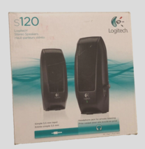 Logitech S120 Desktop Computer 2011 Speaker System Black New Unused Sealed - $21.77