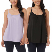 32 Degrees Ladies&#39; Size X-Large Bra Top Camisole, 2-pack, Ht. Lilac - Black - £14.91 GBP