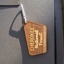 Cherokee National Forest Wood Keychain Or Ornament Tennessee Laser Cut TN - £13.36 GBP