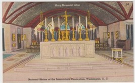 Mary Memorial Altar Nat&#39;l Shrine Immaculate Conception Washington D.C. Postcard  - £2.40 GBP