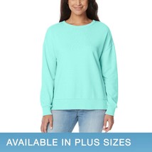 Buffalo Crewneck Pullover Sweatshirt Blue Radiance Relaxed Fit Women&#39;s S... - $380.93 MXN