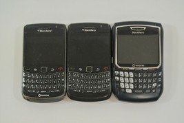 BlackBerry Phone Lot of 3 Rogers Used Smartphones 3 Models Black For Parts Only! - $43.53