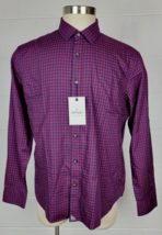 NWT UntuckIT Mens Blue Red Plaid Long Sleeve Button Front Andretti Shirt XL - £26.48 GBP