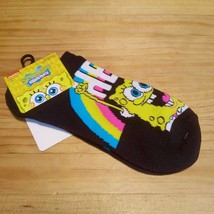 Sponge Bob Squarepants Socks HEY Nickelodeon 1 Pair No Show Fits Shoe Size 4-10 - £6.01 GBP