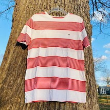 Tommy Hilfiger Medium Red &amp; White Stripe Top T-Shirt - £11.67 GBP