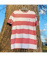Tommy Hilfiger Medium Red &amp; White Stripe Top T-Shirt - £11.67 GBP
