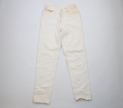 Vintage 90s Levis 501xx Womens 11 Distressed Button Fly Denim Jeans White USA - £108.50 GBP