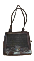 Cafe by Marlo shoulder Purse. Genuine Leather Black and Brown - $413.96 MXN