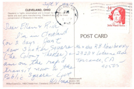 Cleveland Ohio Ohio Postcard Posted 1987 - £5.37 GBP
