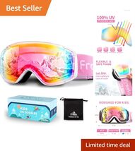 Spherical Anti-Fog Ski Goggles for Kids 3-14 - Lightweight &amp; Comfortable - $59.35