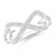 ANGARA Split-Shank Round Natural Diamond Heart Ring in 14K Gold (GVS2, 0... - £582.42 GBP