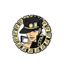 JoJo&#39;s Bizarre Adventure Manga Jotaro Kujo in a Circle Metal Enamel Pin ... - $7.84