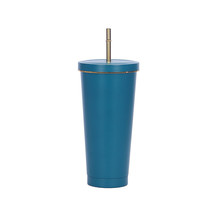 Mondxflaur Colorful Steel Thermal Mug Thermos with Straw for Coffee Hot ... - $19.99+