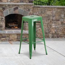30&quot; Green No Back Metal Stool CH-31320-30-GN-GG - $63.95