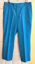 Lauren Ralph Lauren Tropical Pool Blue Stretch Corduroy Cropped Pants (14) Nwt - £19.21 GBP