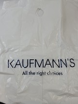 VINTAGE Kaufmann&#39;s All the Right Choices XL White Plastic Shopping Bag - $19.79